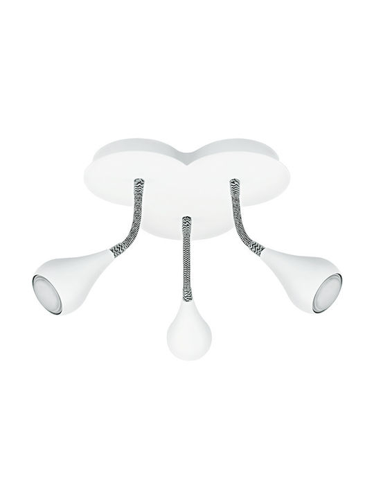 Eglo Pero Triple Spot with Socket GU10 in White Color