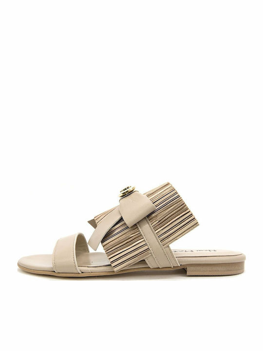 New Matic Sandale Casual Damă de Piele Bej New Matic Sandale Casual Damă de Piele Bej
