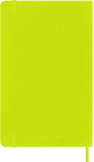 Moleskine Classic Collection Notebook 192 Sheets Ruled with Elastic Lemon Green