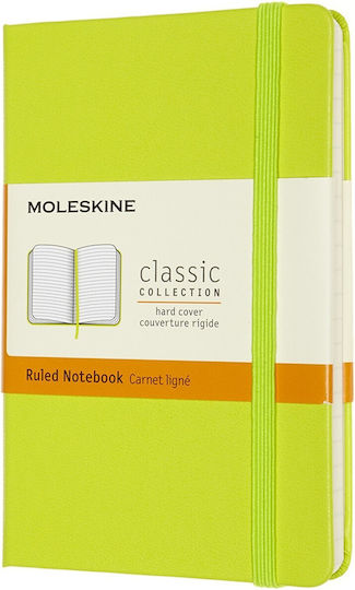 Moleskine Classic Collection Notebook 192 Sheets Ruled with Elastic Lemon Green