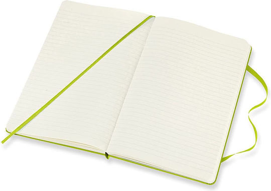 Moleskine Classic Collection Notebook 192 Sheets Ruled with Elastic Lemon Green