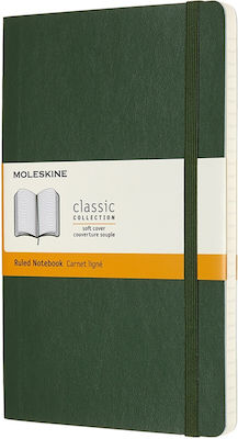 Moleskine Soft Notebook Ruled with Elastic Green