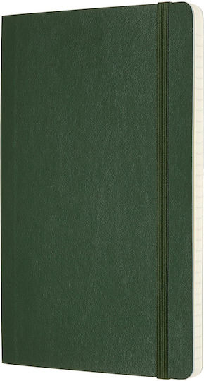 Moleskine Soft Σημειωματάριο Bullet 192 Φύλλων Ριγέ με Λάστιχο Πράσινο