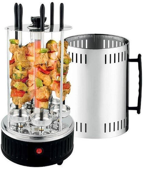 Gemlux Kebab Cooker Tabletop Vertical Spit Grill 1000W Inox with Lid