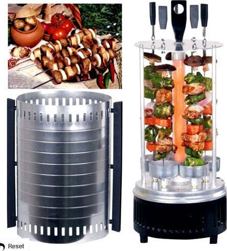 Настолна Вертикален Шиш Алуминиева 1000W 38.5x18см