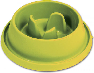 Record Plastic Bowls Dog Water Yellow Slow Feeding 2000ml