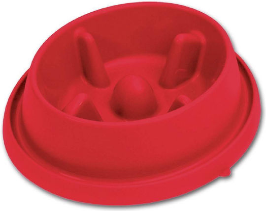 Georplast Kunststoff Schalen Futter Langsame Fütterung für Hund & Katze 2lt 25.5cm in Orange Farbe