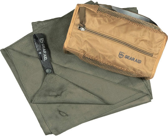 Gear Aid Mikrofasertuch Gesicht Antibakteriell mit Etui Khaki 102x51cm