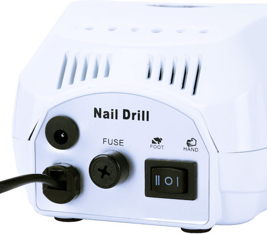 DM-202 Nail Drill Power 65W White with Pedal with 35000 Rotations per Minute