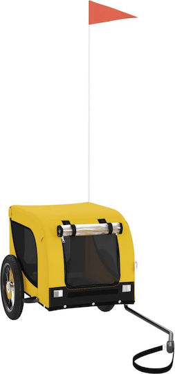 vidaXL Καρότσι για Μεταφορά Σκύλου έως 30kg Κίτρινο Μ124xΠ53xΥ53εκ.