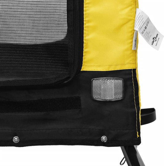 vidaXL Καρότσι για Μεταφορά Σκύλου έως 30kg Κίτρινο Μ124xΠ53xΥ53εκ.