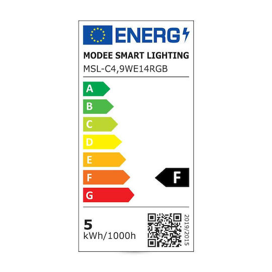 Modee Lighting Smart LED Bulb 4.9W for Socket E14 RGB 470lm