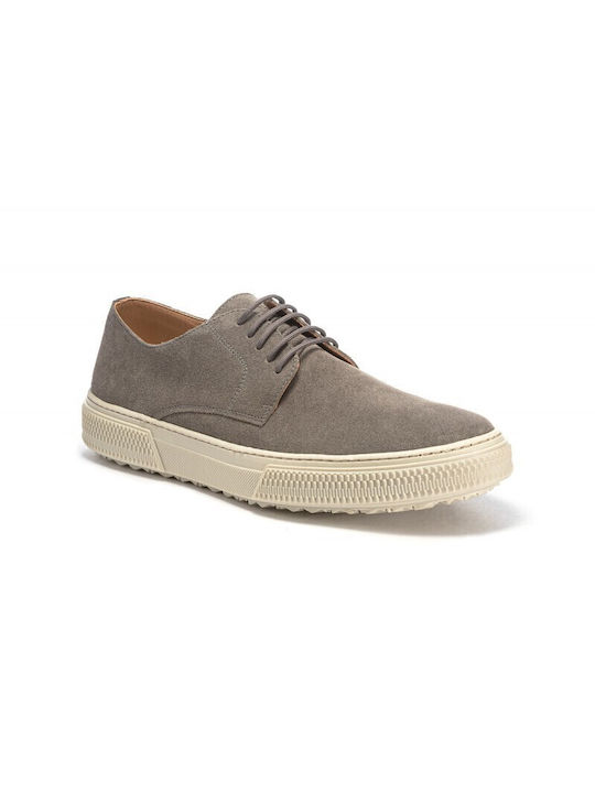 Frau Leder Herren Freizeitschuhe Gray