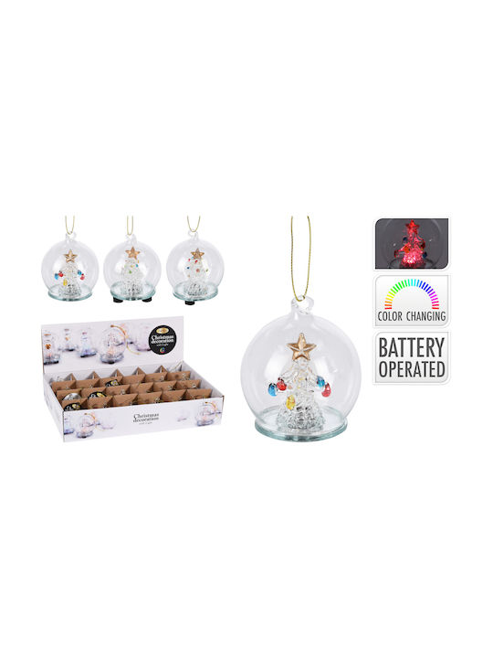 6cm Hängendes Kugel Ornament Ornament Glas Beleuchtet Transparent 6cm Set 10Stück