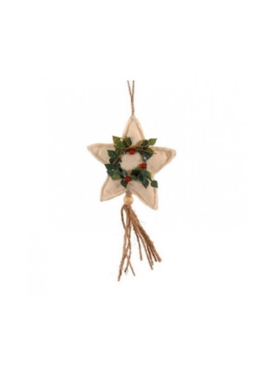 AG Trees Christmas Fabric Tree Ornament Beige