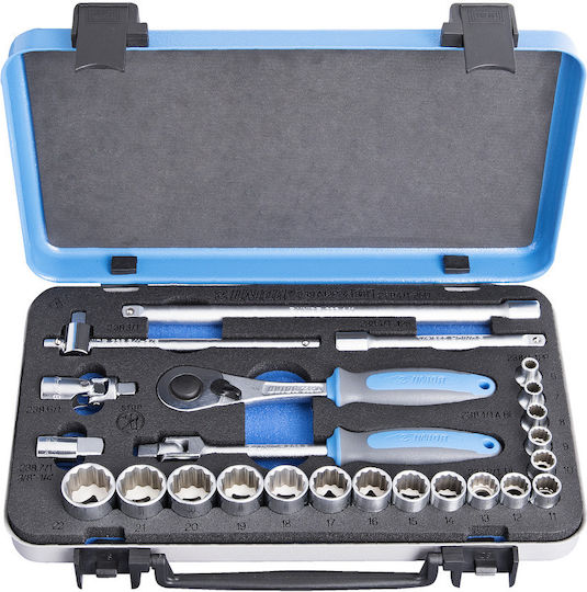 Unior 239A12P24 Set Ratchet 3\8" 24pcs 617117