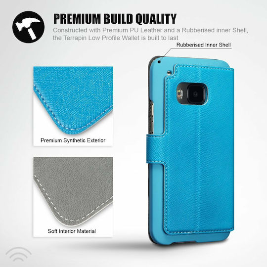 Covert Brieftasche Hellblau (HTC Eins)