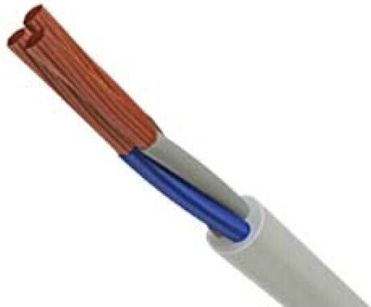 Netzkabel Typ NYL mit Kabeleigenschaften 3x4mm² in Weißer Farbe 1m Flexibel
