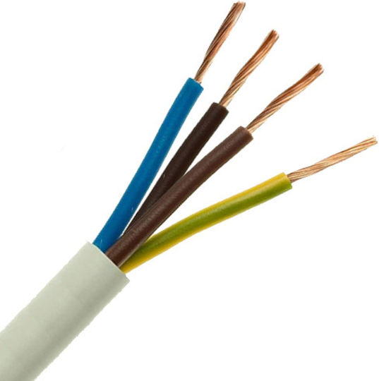 Cablu De Alimentare Cu Diametru 4x2.5mm² În Culoare Albă Lungime 1m Flexibil