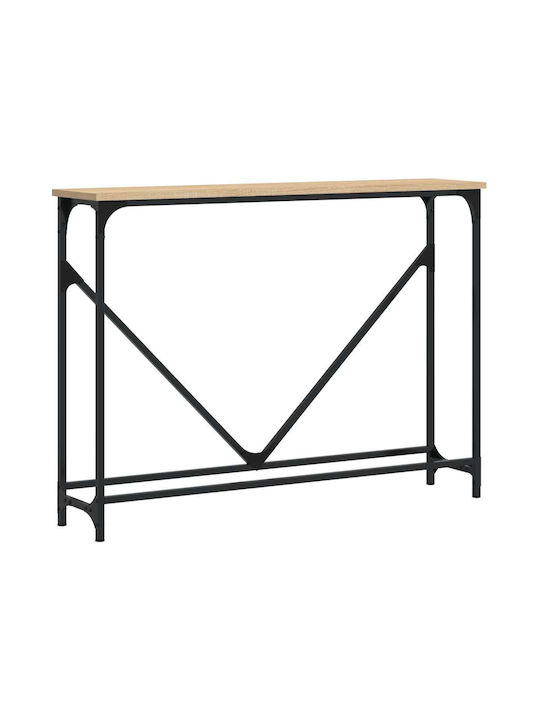 Console Table Wood & Metal Sonoma Δρυς L102xW22.5xH75cm