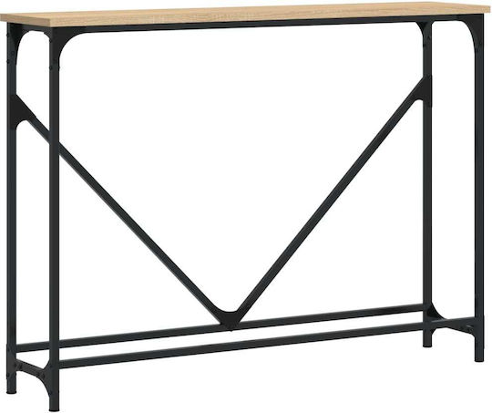 Console Table Wood & Metal Sonoma Oak L102xW22.5xH75cm Console Table Wood & Metal Sonoma Oak L102xW22.5xH75cm