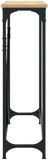 Console Table Wood & Metal Sonoma Oak L102xW22.5xH75cm