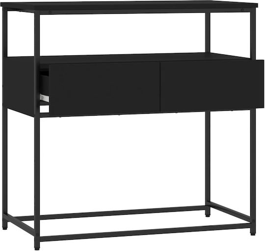 Konsole Black Velvet-Black Metal L75xB40xH75cm