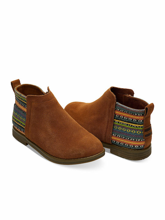 Toms Kids Suede Boots Brown