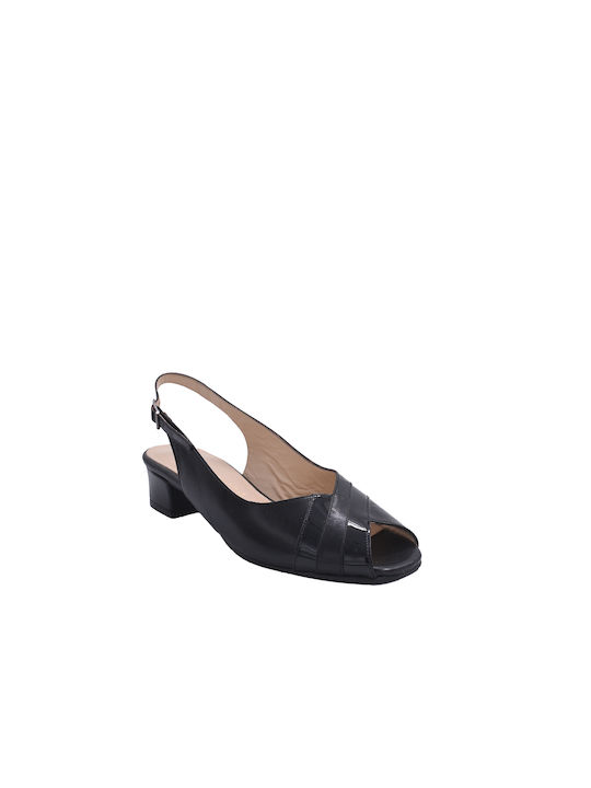 Milaneza Leder Pumps Schwarz