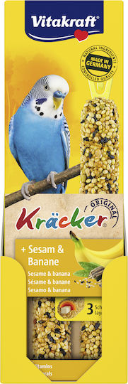 Vitakraft Kräcker Duo Τροφή σε Stick για Παπαγαλάκια με Μπανάνα & Σουσάμι 2τμχ 100gr