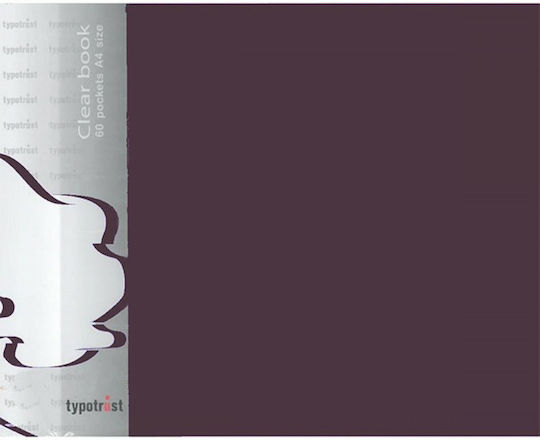 Typotrust Ντοσιέ Σουπλ με 40 Διαφάνειες για Χαρτί A4 Μπορντό