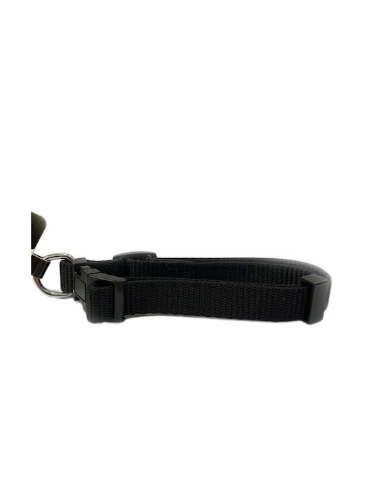 Pet Camelot Dog Collar in Black color Adjustable Small 16mm x 30 - 45cm 4532-6