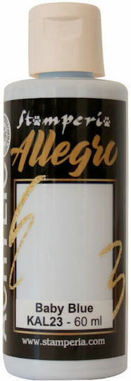 Stamperia Allegro Acrylic Paint Set in Hellblau color Hellblau 59ml 1Stück