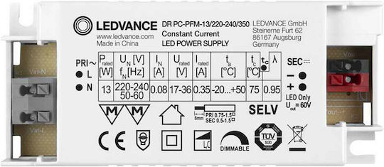 Osram Performance Dimmable LED Захранване IP20 Мощност 13W с Изходно Напрежение 36V