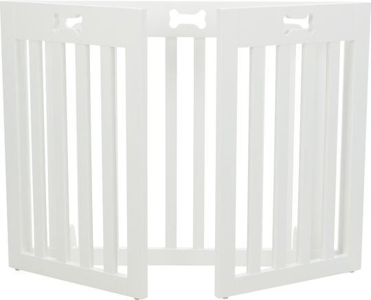 Trixie Dog Barrier Διαχωριστικό Σκύλου 82-124 x 61 cm σε Λευκό Χρώμα 124 x 61 x 61εκ.