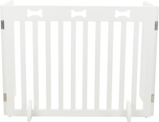 Trixie Dog Barrier Διαχωριστικό Σκύλου 82-124 x 61 cm σε Λευκό Χρώμα 124 x 61 x 61εκ.