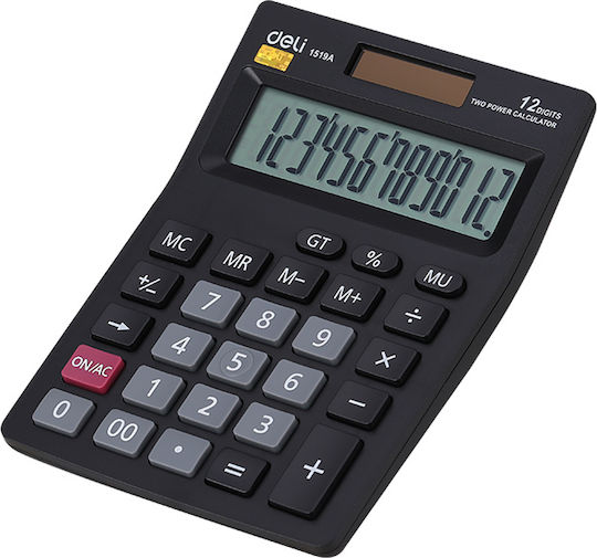Deli DL-1519 Calculator 12 Digits in Black Color 1pcs