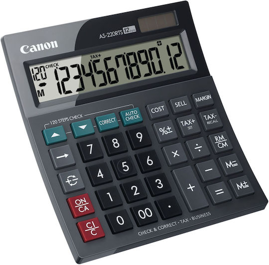 Canon As220rts Calculator 12 Digits in Black Color 1pcs
