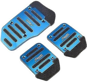 Set Pedale Antiderapant Autoturism Universal Aluminiu Albastru 3buc