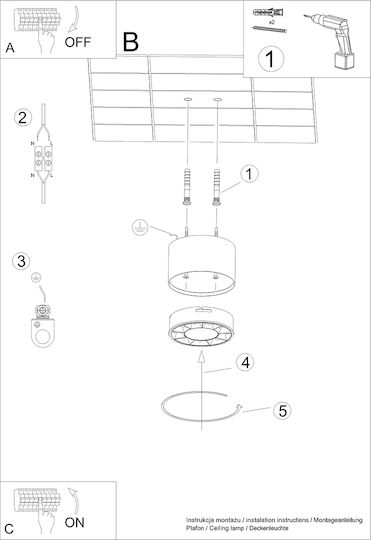 Sollux Single LED Natural White Spot in White Color