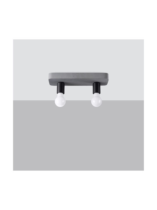 Sollux Double Spot with Socket E27 in Gray Color