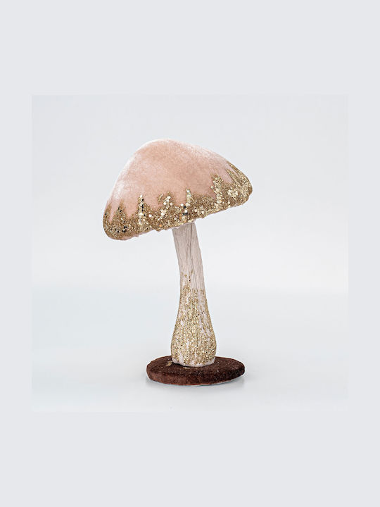 Eurolamp Christmas Fabric Mushroom Figure Pink 26x16cm