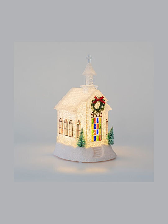 Eurolamp Christmas Plastic Illuminated Figure White Battery 21.5x13x11.5cm