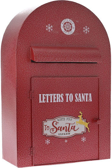 Iliadis Christmas Metal Figure Mailbox Red Height 38cm