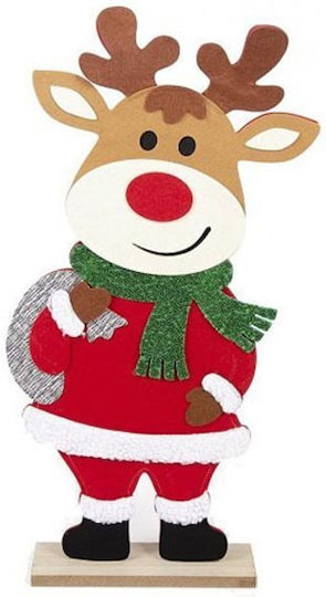 Fun World Weihnachtliche Holz Figur Rentier Rot Höhe 30cm