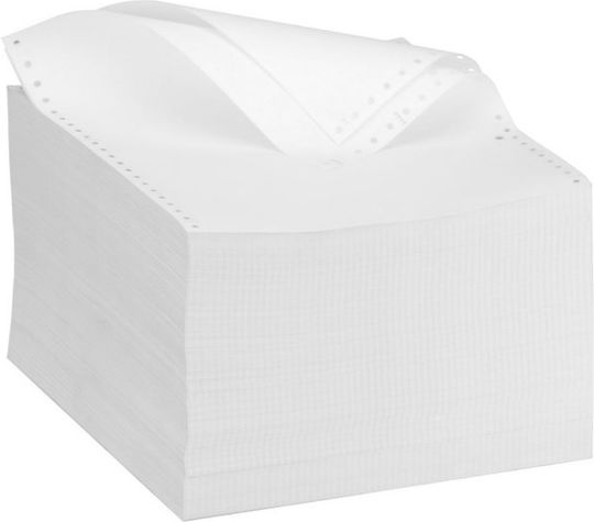 Continuous Paper 8x9.5cm 2-Part White Continuous Paper Double Copy (2x1000 Sheets)