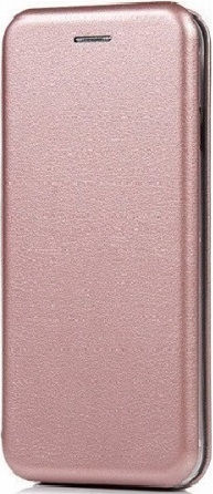 Book Δερματίνης Ροζ Χρυσό (Galaxy J6)