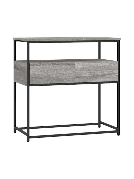 Console Table Wood & Metal Grey Sonoma L75xW40xH75cm