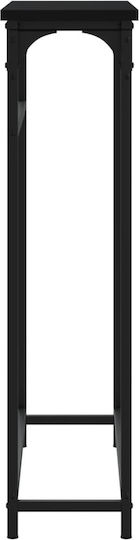 Konsole Black Velvet-Black Metal L75xB19.5xH75cm