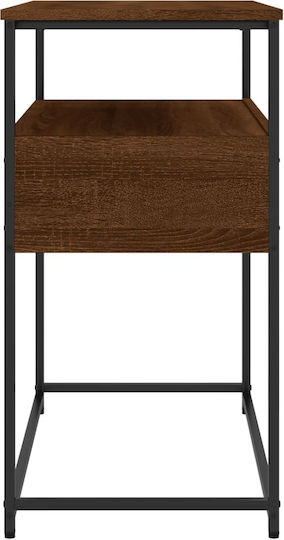 Console Table Wood & Metal Brown Oak L75xW40xH75cm